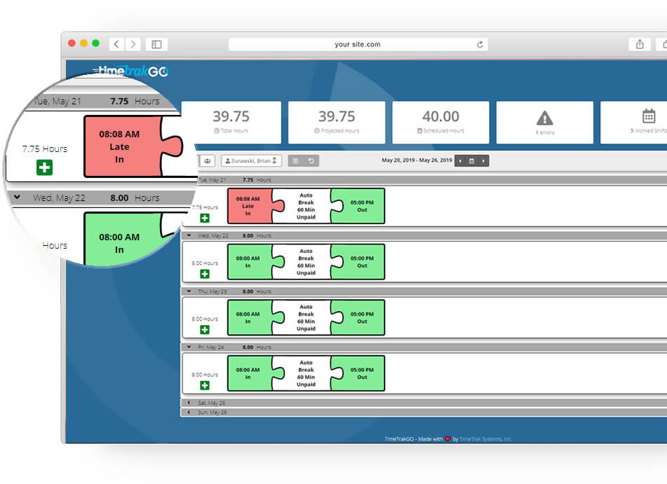 Simple Web Based Employee Time Tracking - TimeTrakGO