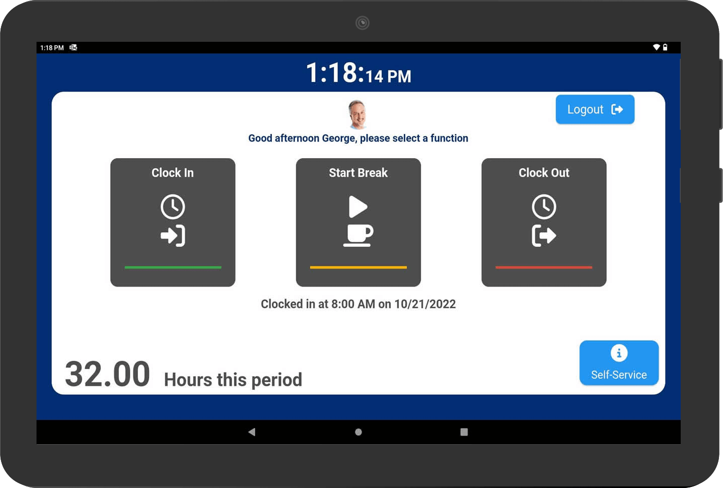 facial recognition time clock