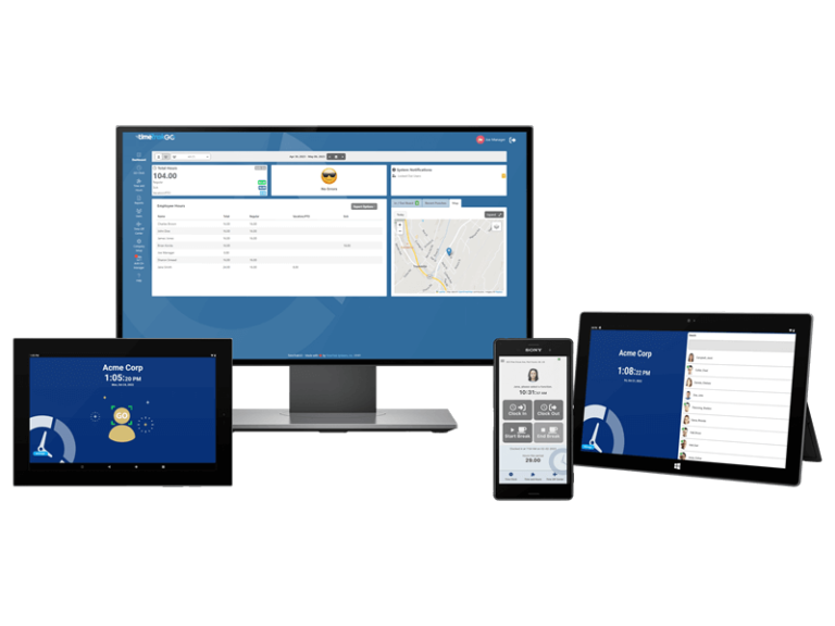 Employee Time Clock Software Dashboard TimeTrakGO